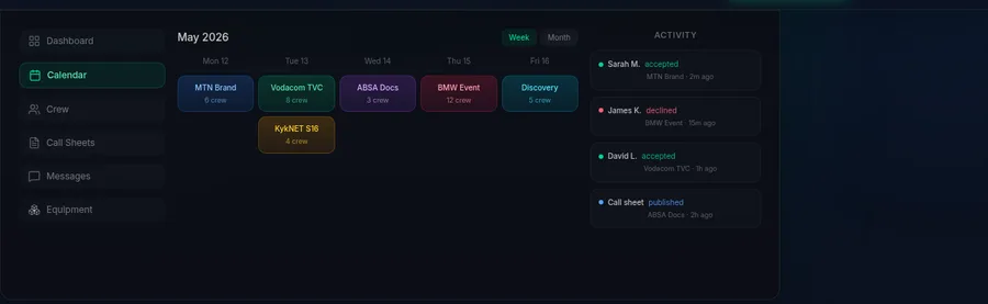 SetLocker calendar